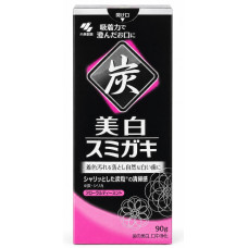 Черная зубная паста с отбеливающим эффектом Kobayashi Sumigaki Charcoal Whitening Toothpaste Bihaku «Цветочный чай», 90 г